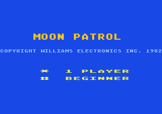 Moon Patrol title screen