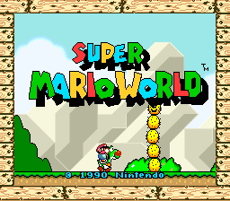 Super Mario World - Super Mario Bros. 4 title screen