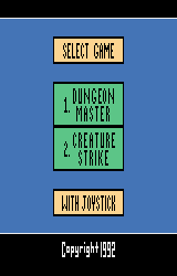 2 Pak Special Blue - Dungeon Master,Creature Strike title screen