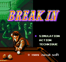 Break In title screen
