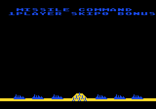 Missile Command title screen