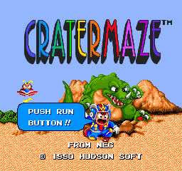 Cratermaze title screen