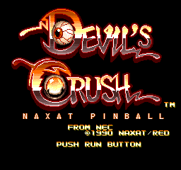 Devil's Crush title screen