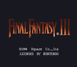 Final Fantasy III title screen