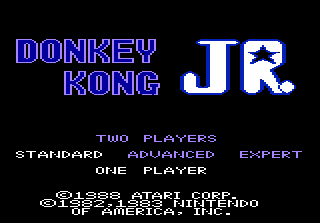 Donkey Kong Junior title screen