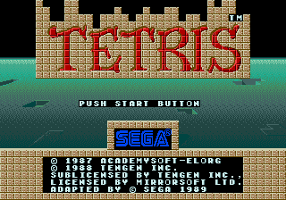 Tetris title screen