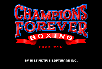 Champions Forever Boxing title screen