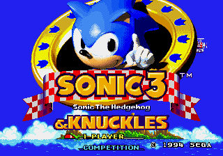Sonic & Knuckles + Sonic The Hedgehog 3 title screen
