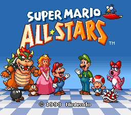 Super Mario All-Stars title screen