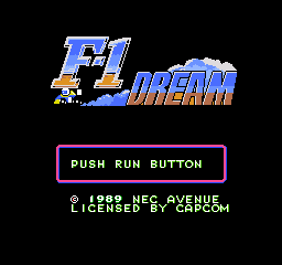 F-1 Dream title screen