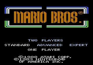 Mario Bros. title screen