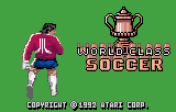 World Class Soccer title screen