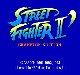 Street Fighter II' - Champion Edition title screen