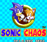 Sonic Chaos title screen