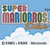 Super Mario Bros. Deluxe title screen