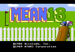 Mean 18 Ultimate Golf title screen