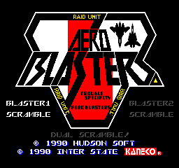 Aero Blasters title screen