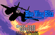 Blue Wing Blitz title screen