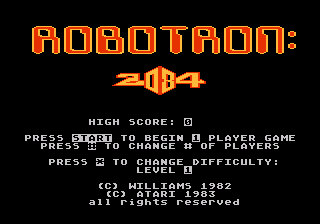 Robotron 2084 title screen