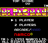 Ms. Pac-Man title screen