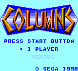 Columns title screen