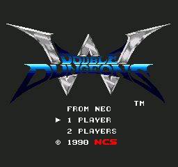 Double Dungeons - W title screen