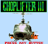 Choplifter III title screen