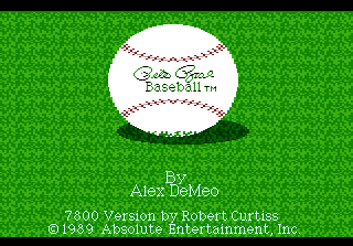 Pete Rose Baseball title screen
