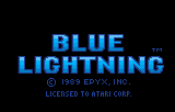 Blue Lightning title screen