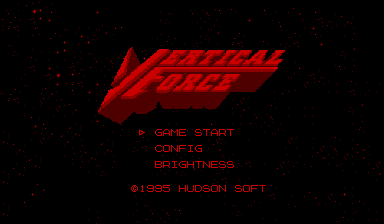 Vertical Force title screen