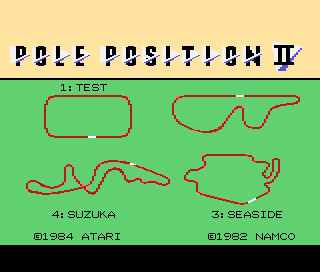 Pole Position II title screen