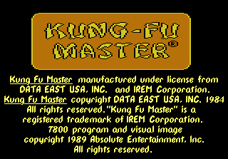 Kung-Fu Master title screen