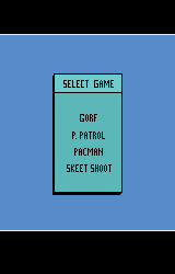 Mega Funpak - Pac-Man, Planet Patrol, Skeet Shoot, Battles of Gorf title screen