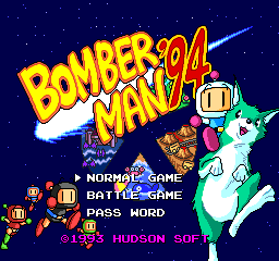 Bomberman '94 title screen