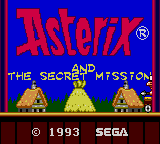 Asterix and the Secret Mission title screen