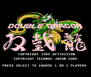 Double Dragon title screen