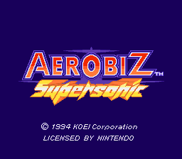 Aerobiz Supersonic title screen