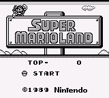 Super Mario Land title screen