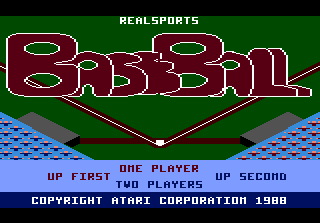 RealSports Baseball title screen