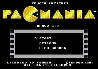 Pac-Mania title screen