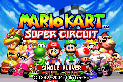 马里奥赛车 - 超级巡回赛 title screen