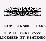 Aerostar title screen