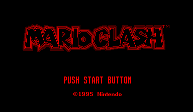 Mario Clash title screen