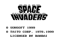 Space Invaders title screen