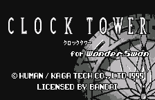 Clock Tower for WonderSwan title screen
