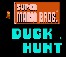 Super Mario Bros. + Duck Hunt title screen