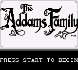 Addams Family, The title screen