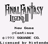Final Fantasy Legend III title screen