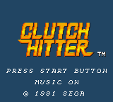 Clutch Hitter title screen