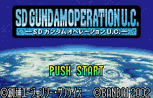 SD Gundam - Operation U.C. title screen